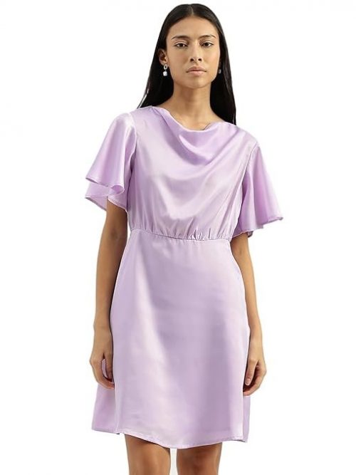 UNITED COLORS OF BENETTON Cowl Neck Solid Dresses