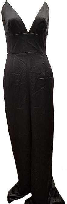 Jill Jill Stuart Women's Satin Jumpsuit, Black, 4