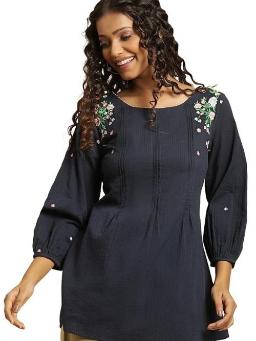 W for Woman Women's Cotton Relaxed Fit Casual Kurta