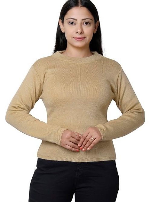 Women Super Warm Wool Solid Sweater for Winter